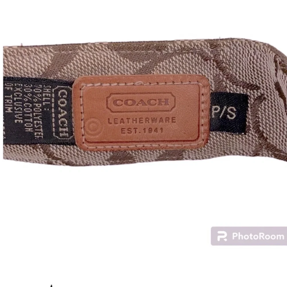 💎 COACH VINTAGE SIGNATURE LOGO VISOR IN BROWN